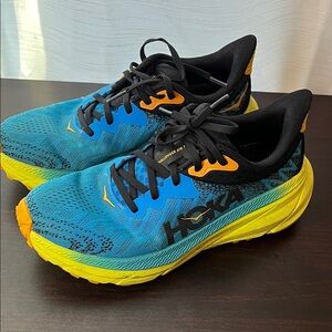 Hoka Blue and Yellow Women's Sneakers